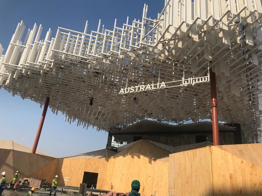 Australia Pavilion exterior with signage