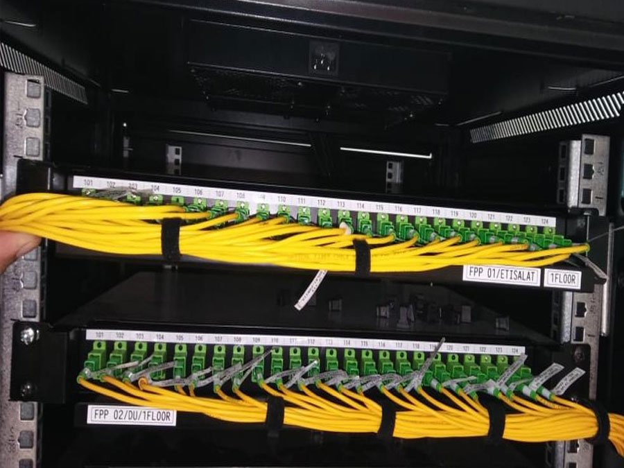 Structured cabling patch panel installation
