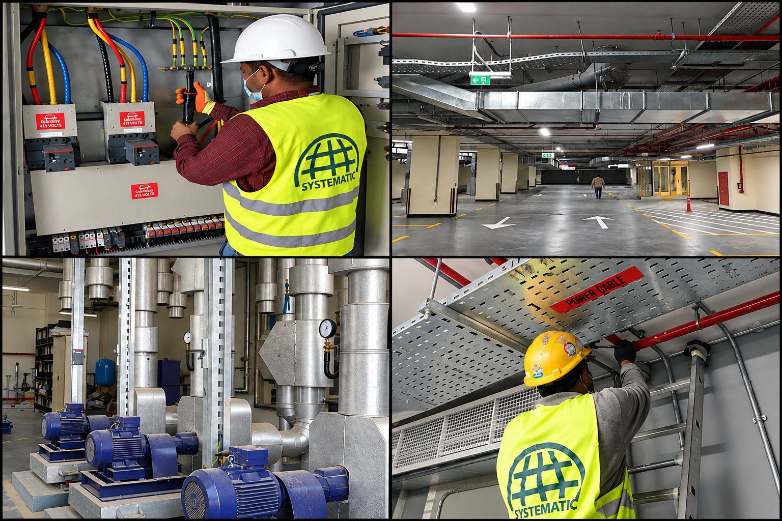 Rooftop mechanical and electrical plant installation